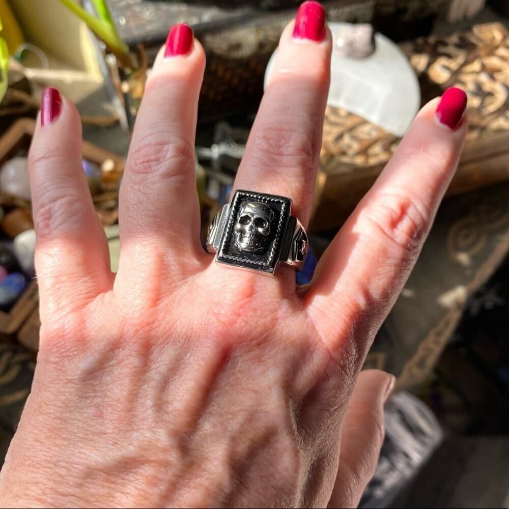 Stainless Steel Skull Ring Sizes 9–12